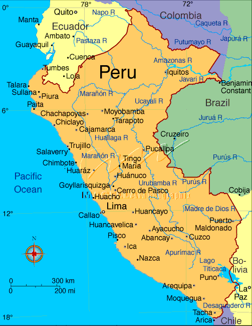 Peru Political map